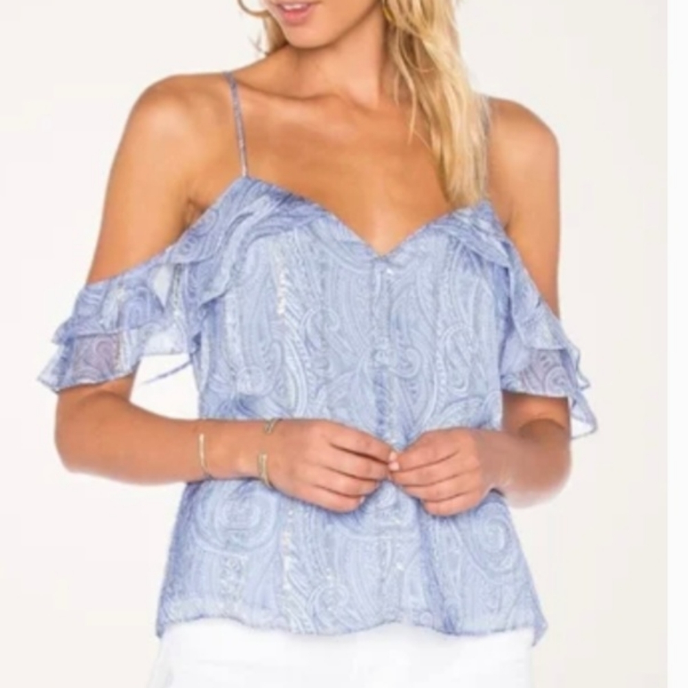 ❗️Sales❗️Majorelle Silk Isabelle Paisley Top